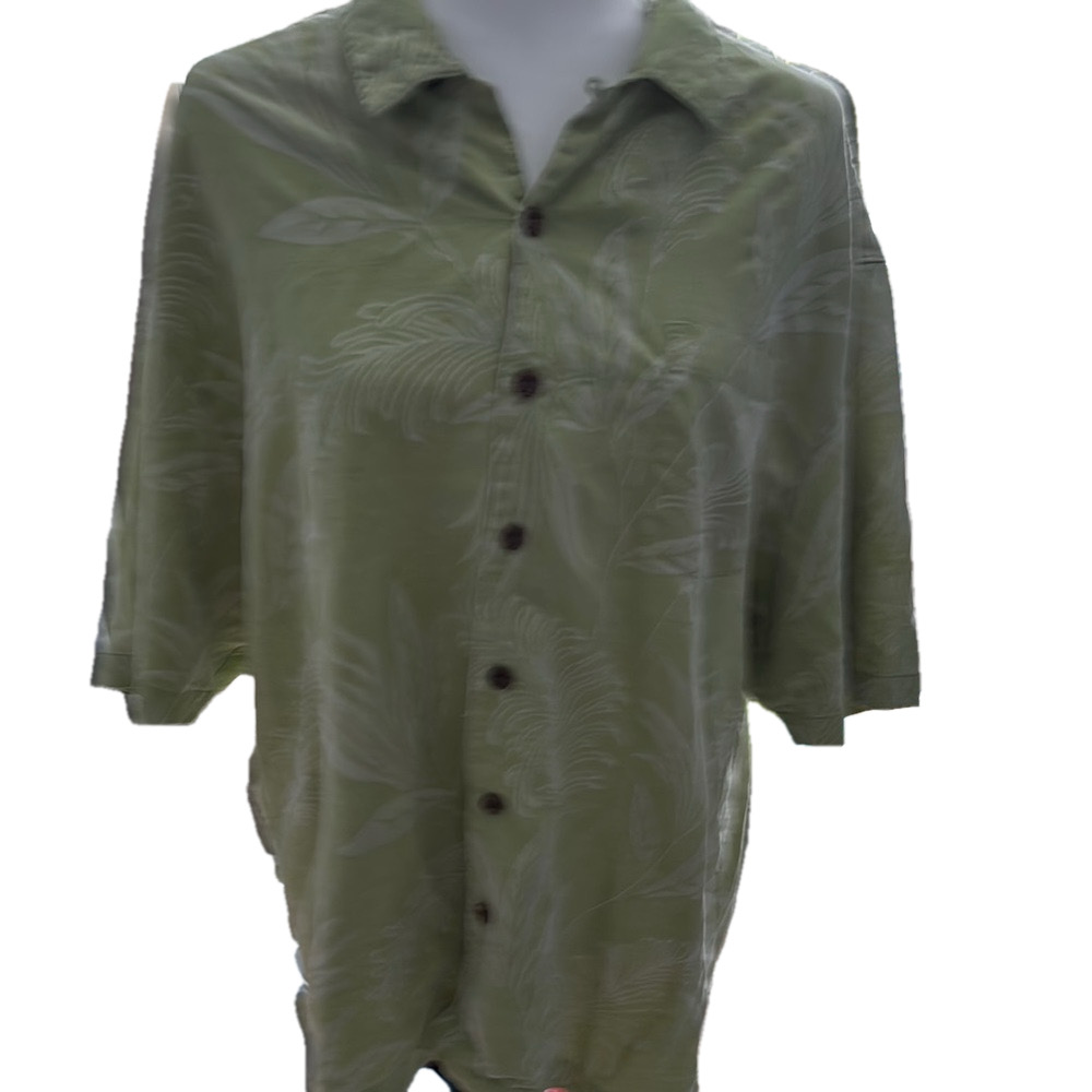 Bamboo Cay Men's Green Button-Up shirt
